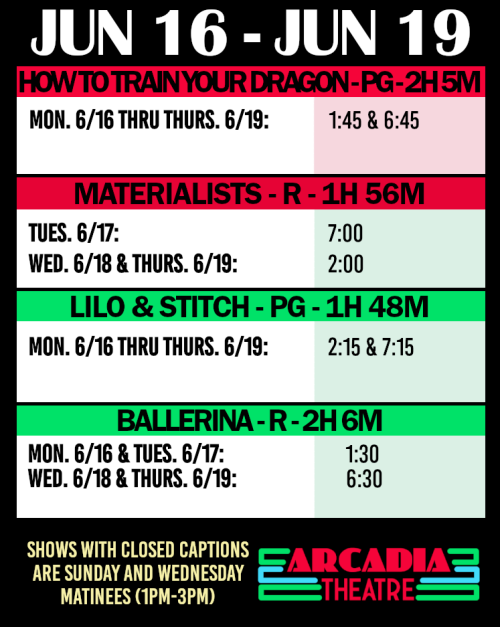 weeklyshowtimes POCKET SUMMER 2025 emergency switch